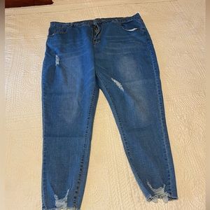 Distressed 3XL Skiny Jeans Plus Size